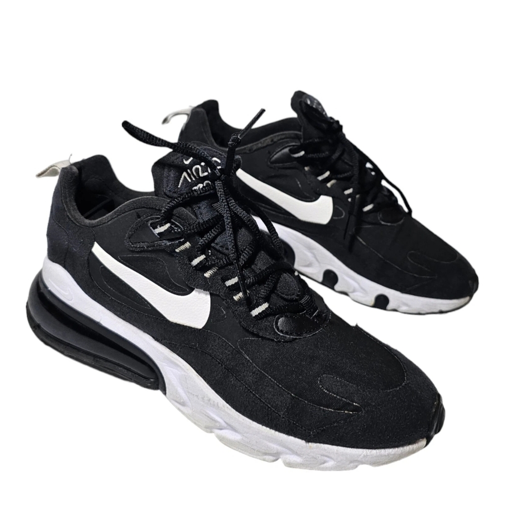 Nike Air Max 270 React Mens Size 6.5 US Black White Sneakers Shoes CI3866-004